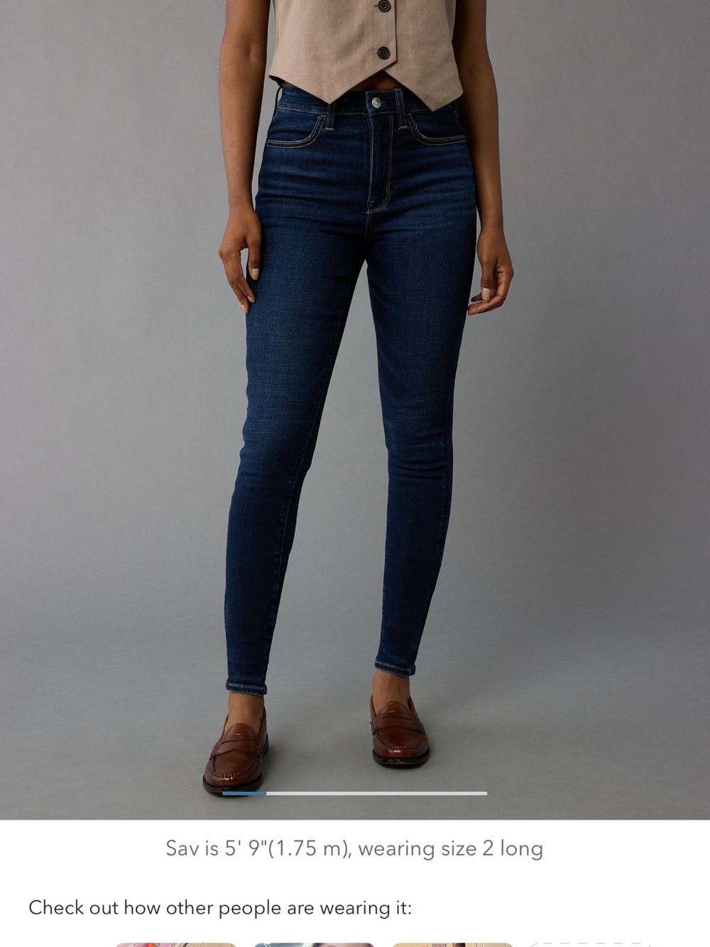 American Eagle Outfitters super high rise jegging